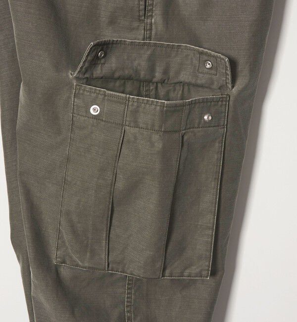 MONKEY TIME「ピグメント バックサテン カーブ カーゴ パンツ」|チノ|