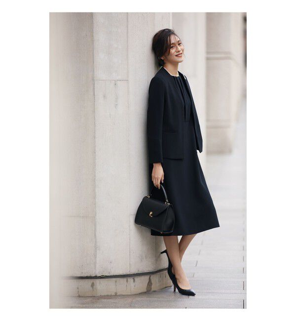 Demi-Luxe BEAMS 「トリアセ カラーレスジャケット＊」|ノーカラージャケット|