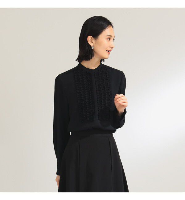 Demi-Luxe BEAMS 「ジョーゼット フリルブラウス＊」|シャツ・ブラウス|