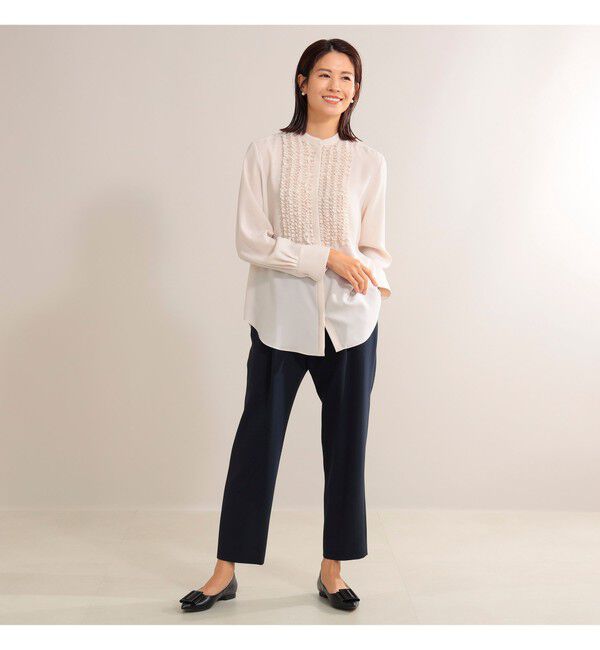 Demi-Luxe BEAMS 「ジョーゼット フリルブラウス＊」|シャツ・ブラウス|