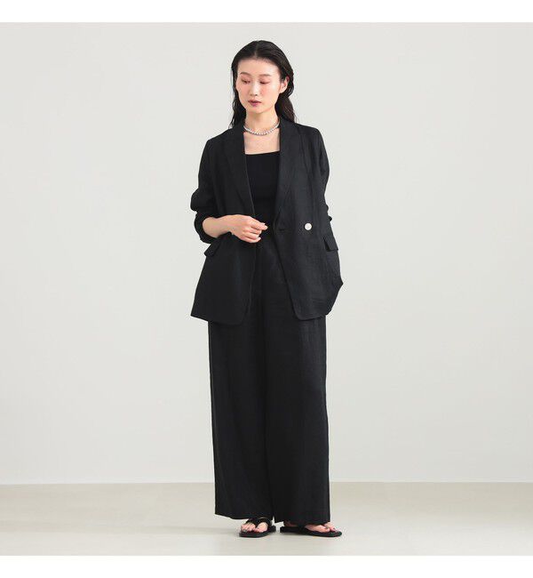 Demi-Luxe BEAMS 「ダブルブレスト リネン ジャケット」|ダッフルコート|