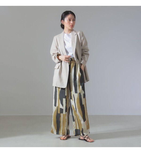 Demi-Luxe BEAMS 「ダブルブレスト リネン ジャケット」|ダッフルコート|