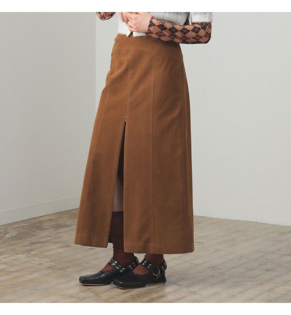 Ray BEAMS 「フロッキー ジップ スリット スカート」|スカート|