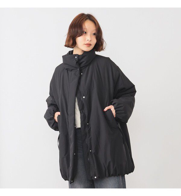 Ray BEAMS 「中綿 スタンドカラー ボリューム ブルゾン」|ブルゾン・スタジャン|BLACK