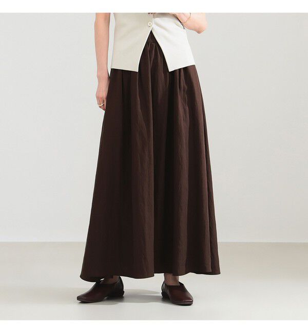 Demi-Luxe BEAMS 「ポプリン ギャザースカート」|スカート|