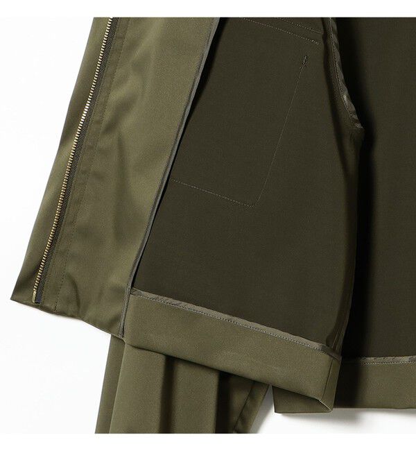 Demi-Luxe BEAMS 「エディター東原妙子 &times; Demi-Luxe BEAMS / シャイニー ポケット ショートブルゾン」|ブルゾン・スタジャン|