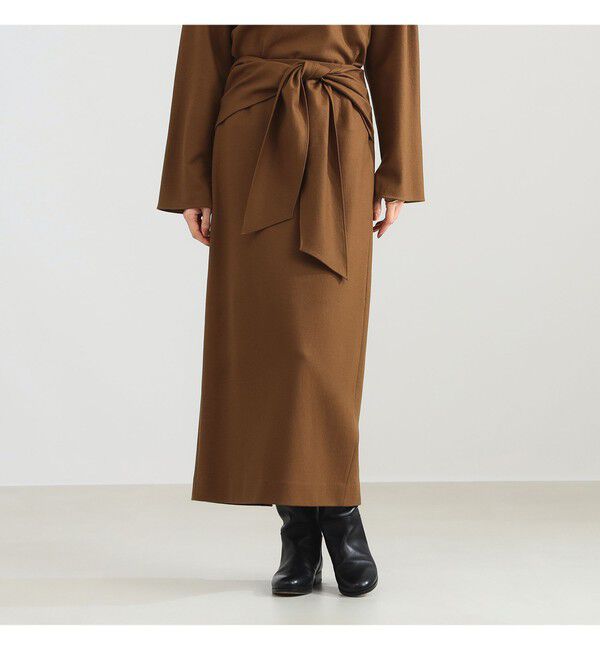 Demi-Luxe BEAMS 「ウール ジャージ リボン スカート」|スカート|