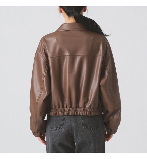 Ray BEAMS 「フェイクレザー ジップ ブルゾン」|ブルゾン・スタジャン|