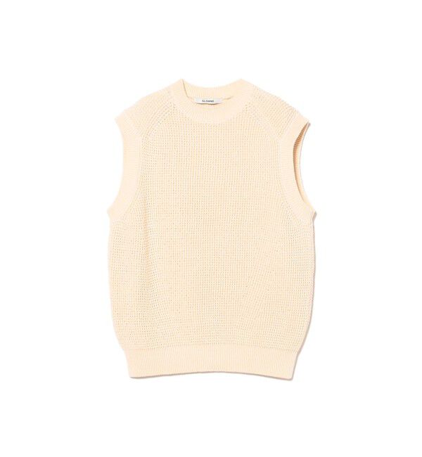 Demi-Luxe BEAMS 「【別注】SLOANE / 7ゲージ 畦編 クルーネック ノースリーブ」|ニット・セーター|