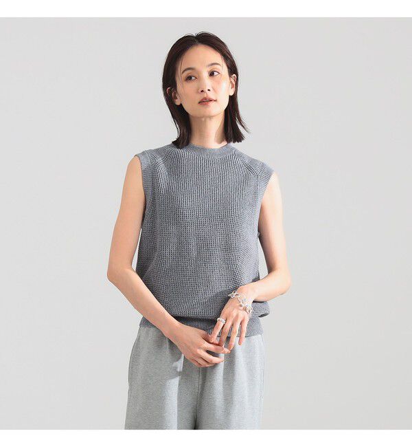 Demi-Luxe BEAMS 「【別注】SLOANE / 7ゲージ 畦編 クルーネック ノースリーブ」|ニット・セーター|別GREY