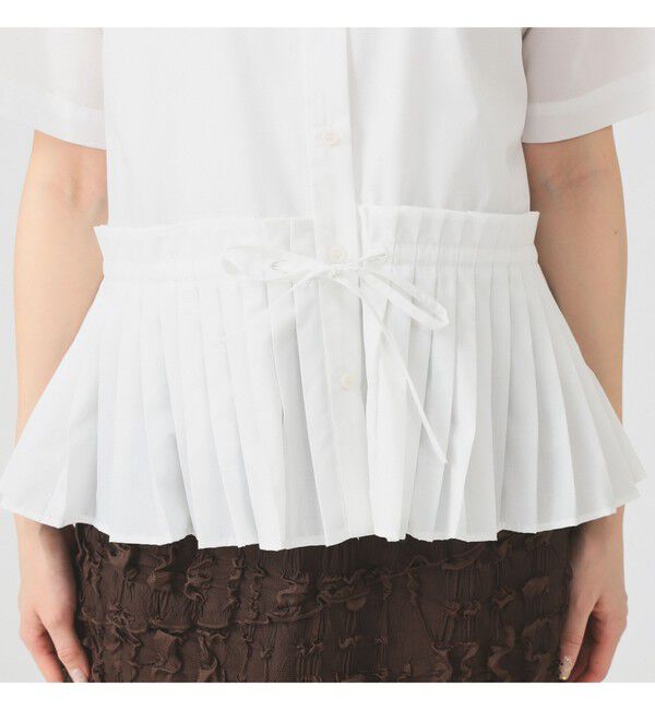 Ray BEAMS 「プリーツ キリカエ ハーフスリーブ シャツ」|シャツ・ブラウス|