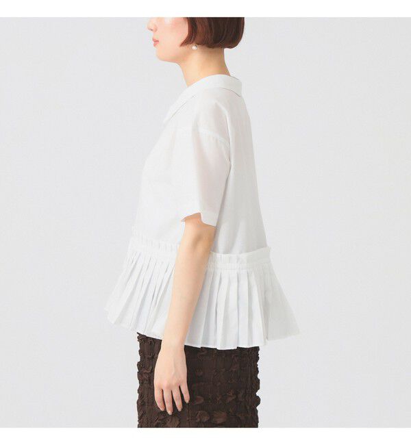 Ray BEAMS 「プリーツ キリカエ ハーフスリーブ シャツ」|シャツ・ブラウス|