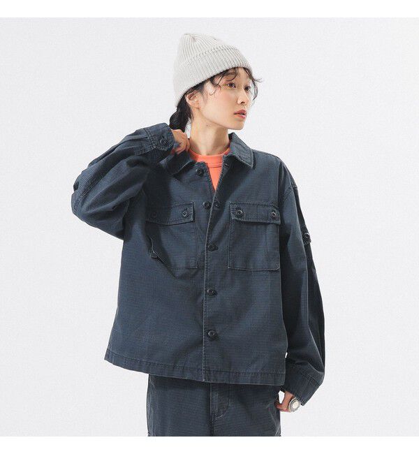 BEAMSBOY「リップストップ ミリタリー ブルゾン」|ブルゾン・スタジャン|NAVY