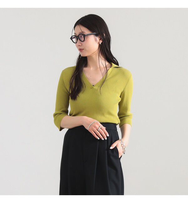 Demi-Luxe BEAMS 「16ゲージ コットン スキッパー ニット」|ニット・セーター|PISTACHIO