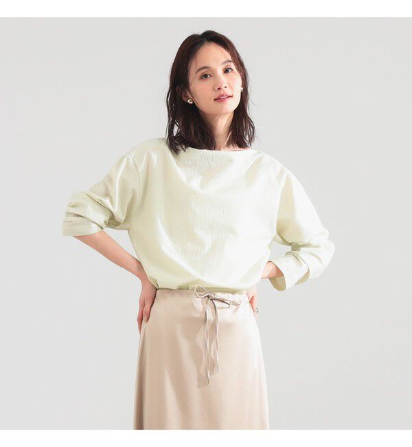 Demi-Luxe BEAMS 「ボートネック ロングスリーブ カットソー」|Tシャツ・カットソー|