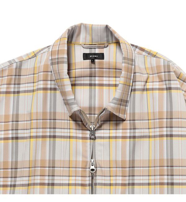 BEAMS「チェック ジップ ブルゾン」|ブルゾン・スタジャン|