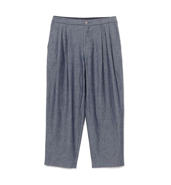 BEAMS「ダンガリー2プリーツ スラックス」|チノ|BLUE_CHB
