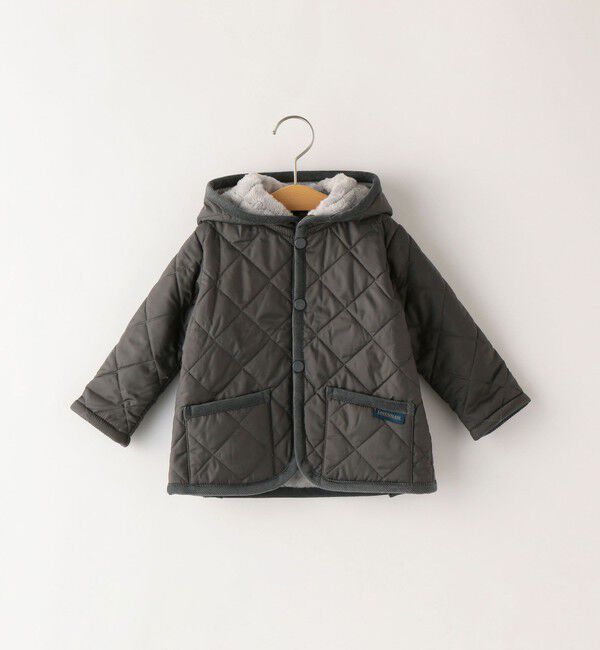 SHIPS KIDS「LAVENHAM:フェイクファー フード ジャケット(90～140cm)」|その他|チャコールグレー