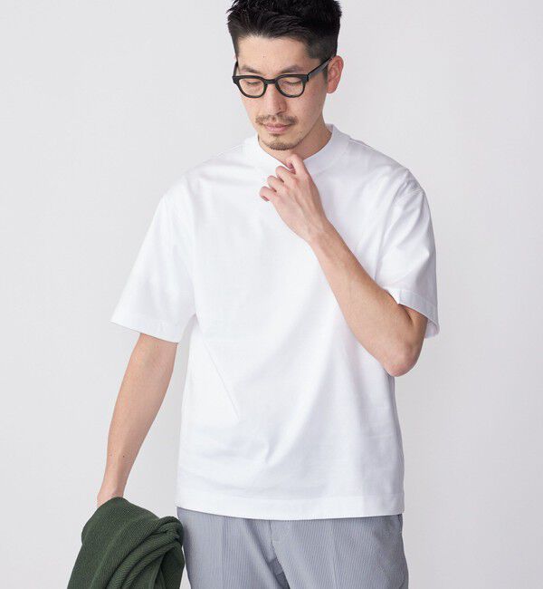 SHIPS「SHIPS: クルーネック ハイゲージ ダンボールニットTシャツ ライト」|Tシャツ・カットソー|