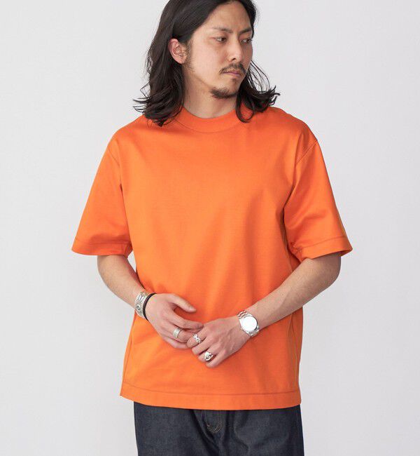 SHIPS「SHIPS: クルーネック ハイゲージ ダンボールニットTシャツ ライト」|Tシャツ・カットソー|