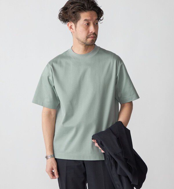 SHIPS「SHIPS: クルーネック ハイゲージ ダンボールニットTシャツ ライト」|Tシャツ・カットソー|