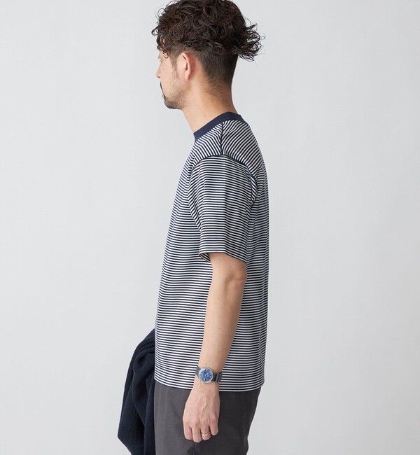 SHIPS「SHIPS: クルーネック ハイゲージ ダンボールニットTシャツ ライト」|Tシャツ・カットソー|