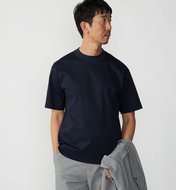 SHIPS「SHIPS: クルーネック ハイゲージ ダンボールニットTシャツ ライト」|Tシャツ・カットソー|