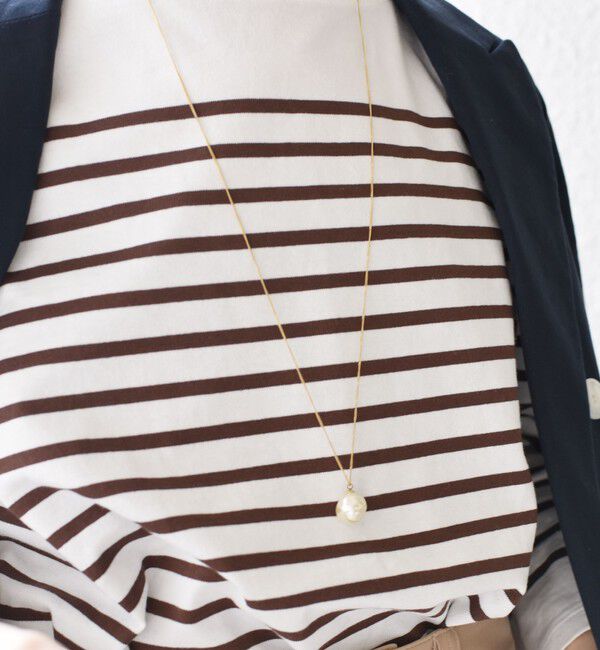 SHIPS for women「ガラス パール アジャスター ロング ネックレス」|ネックレス|