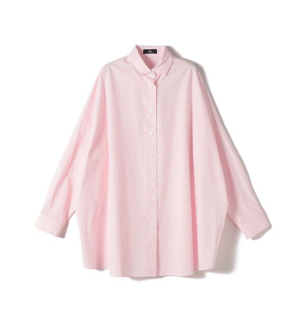 SHIPS for women「SHIPS Primary Navy Label:〈手洗い可能〉ALBINIコットンビッグワイズシャツ」|シャツ・ブラウス|ピンク系