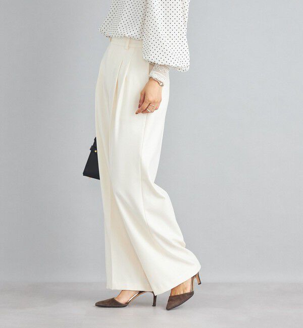 SHIPS for women「〈手洗い可能〉2タックワイドパンツ◇」|その他|