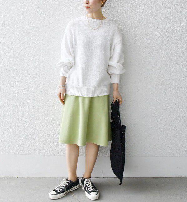 SHIPS any「SHIPS any:〈洗濯機可能〉フレア ミディ スプリング スカート」|スカート|