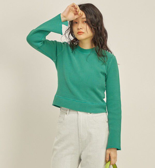 SHIPS for women「製品染め ワッフル プルオーバー」|Tシャツ・カットソー|
