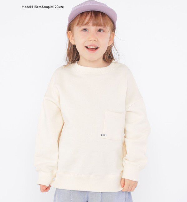 SHIPS KIDS「【WEB限定】SHIPS KIDS:100～160cm / マイクロ ロゴ スウェット」|スウェット・ジャージ|