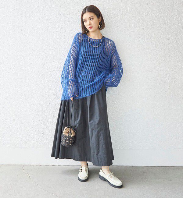 SHIPS for women「〈手洗い可能〉モヘヤ メッシュ プルオーバー◇」|ニット・セーター|