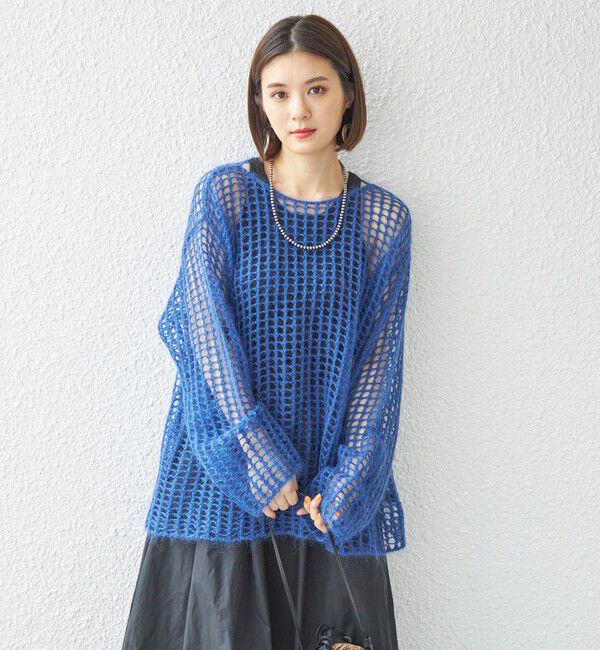 SHIPS for women「〈手洗い可能〉モヘヤ メッシュ プルオーバー◇」|ニット・セーター|