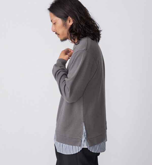 SHIPS「*SHIPS: シャツ レイヤード クルーネック スウェット」|スウェット・ジャージ|