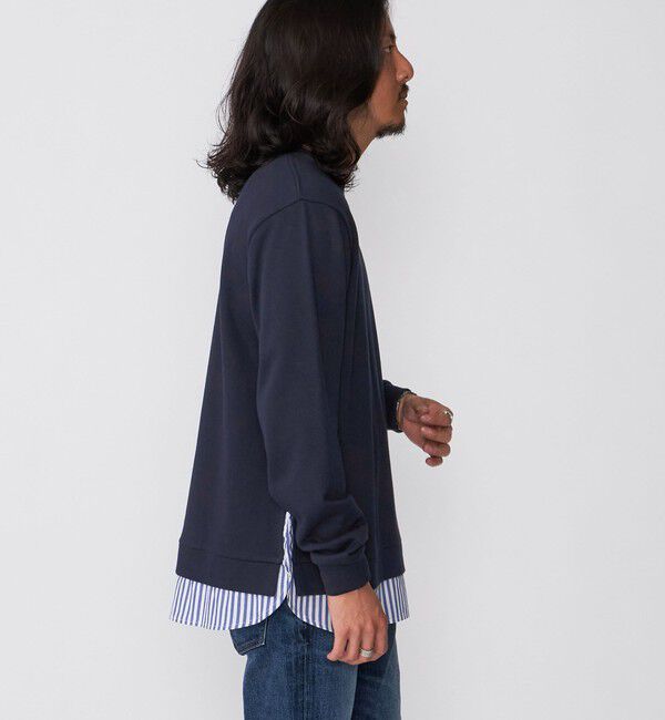 SHIPS「*SHIPS: シャツ レイヤード クルーネック スウェット」|スウェット・ジャージ|