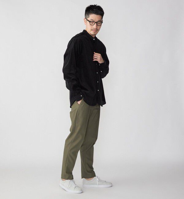 SHIPS「【SHIPS別注】IKE BEHAR: ワイドコーデュロイ バンドカラーシャツ」|シャツ・ブラウス|