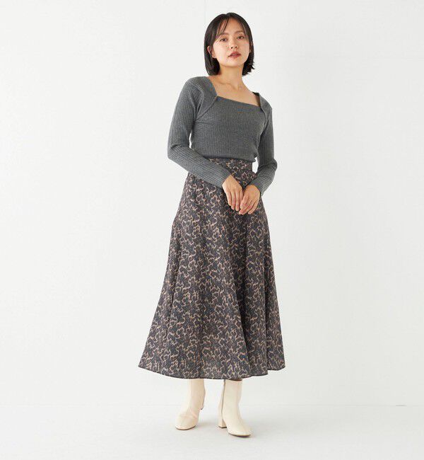 SHIPS Colors 「SHIPS Colors:〈手洗い可能〉14G スクエアー ネック リブ ニット」|ニット・セーター|