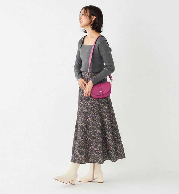 SHIPS Colors 「SHIPS Colors:〈手洗い可能〉14G スクエアー ネック リブ ニット」|ニット・セーター|