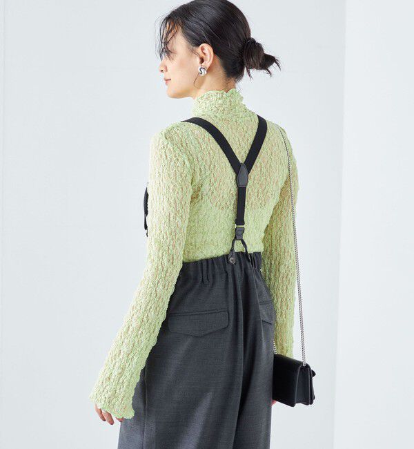 SHIPS for women「〈手洗い可能〉リンクル フラワー レース タートル 」|Tシャツ・カットソー|