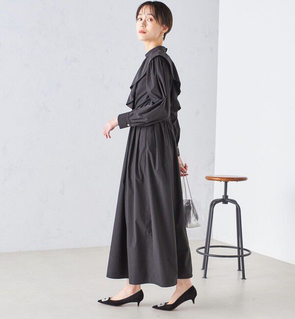 SHIPS for women「【SHIPS別注】A PUPIL:  〈洗濯機可能〉 異素材 コンビ ワンピース ◇」|ワンピース|