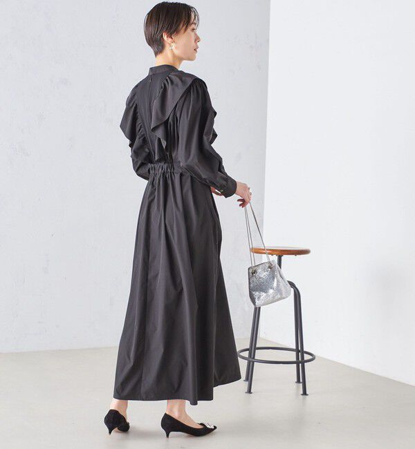 SHIPS for women「【SHIPS別注】A PUPIL:  〈洗濯機可能〉 異素材 コンビ ワンピース ◇」|ワンピース|