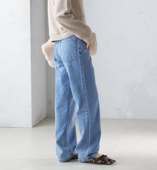 SHIPS for women「〈洗濯機可能〉ストレート フィット デニム パンツ」|デニム|