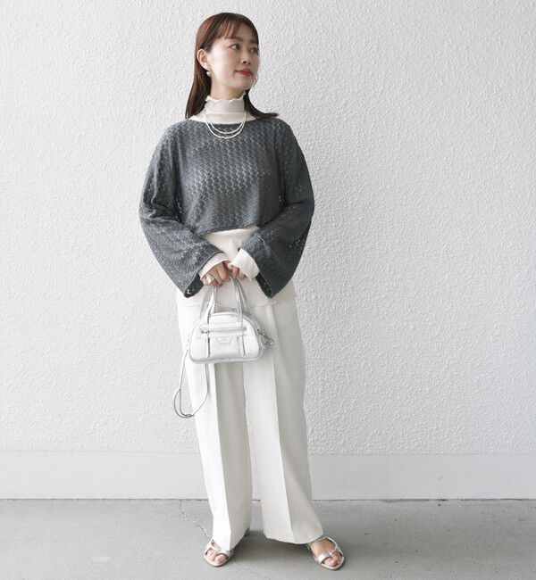 SHIPS for women「* 〈手洗い可能〉バルファス レース ショート プルオーバー 24SS ◇」|Tシャツ・カットソー|