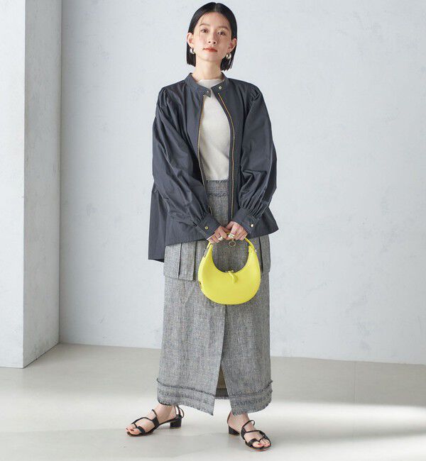 SHIPS for women「〈手洗い可能〉割繊 ナイロン スタンドカラー ギャザー ブルゾン◇」|ブルゾン・スタジャン|