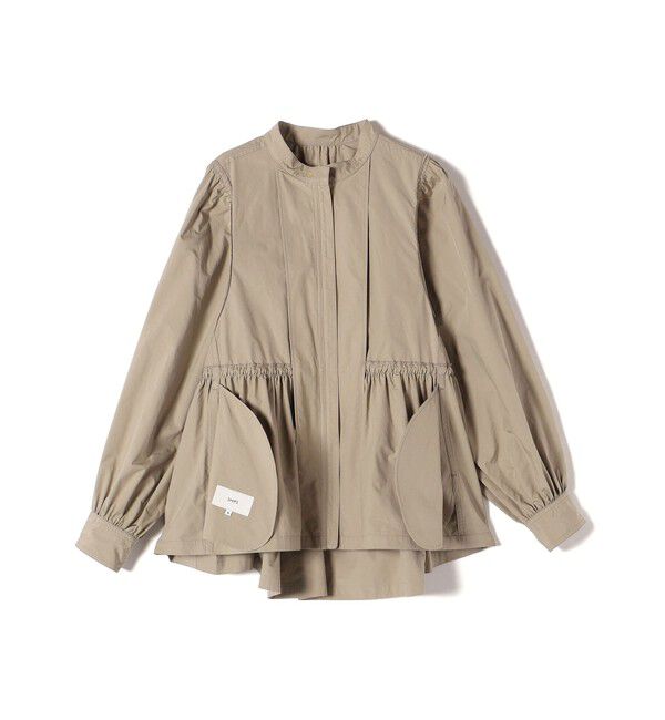 SHIPS for women「〈手洗い可能〉割繊 ナイロン スタンドカラー ギャザー ブルゾン◇」|ブルゾン・スタジャン|