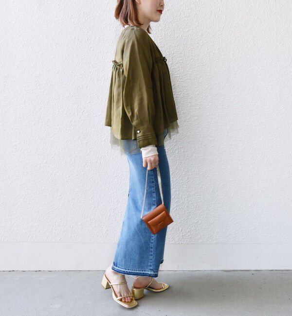 SHIPS for women「*〈手洗い可能〉ペーパー リネン フリル 羽織 ブラウス」|シャツ・ブラウス|