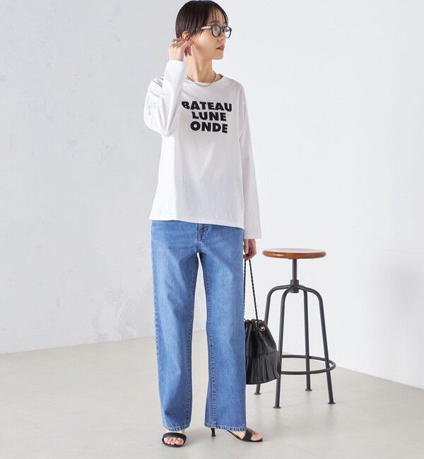 SHIPS for women「ローズ ペトール ロング スリーブ プリント TEE」|Tシャツ・カットソー|