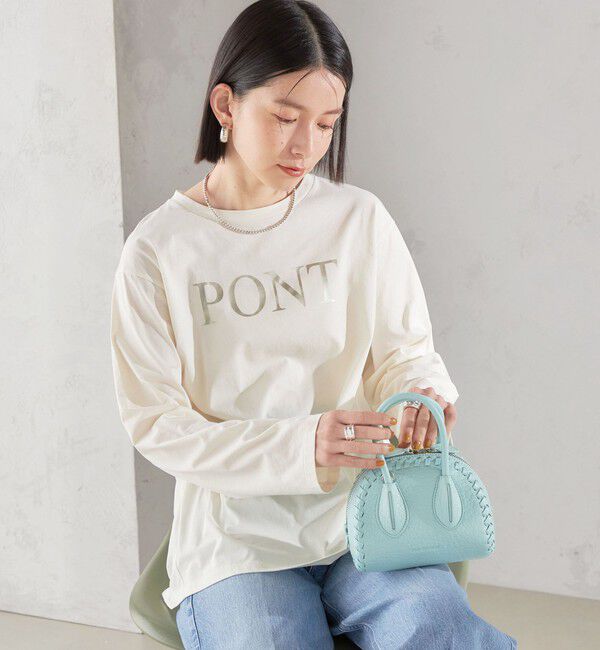 SHIPS for women「ローズ ペトール ロング スリーブ プリント TEE」|Tシャツ・カットソー|